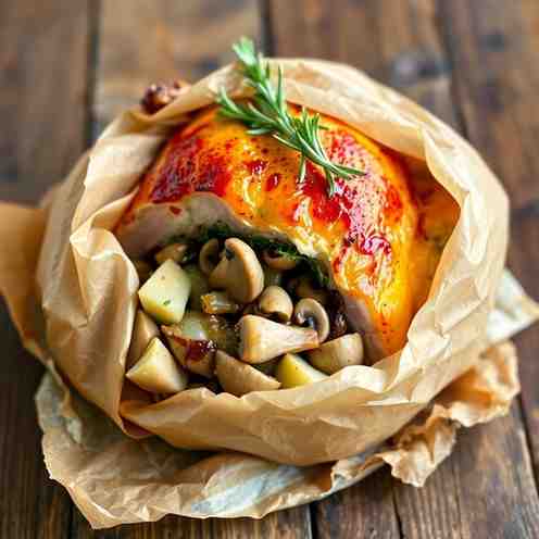 Beggar's Chicken Recipe - Baked Chicken with Stuffing